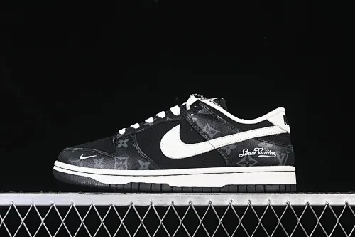 All categories Nk SB Dunk Series Nk SB Dunk Low High-end customized low-top sneakers Nike SB Dunk Low LV co-branded Dark Night White Anniversary high-end customized low-top casual sneakers SC0601-458